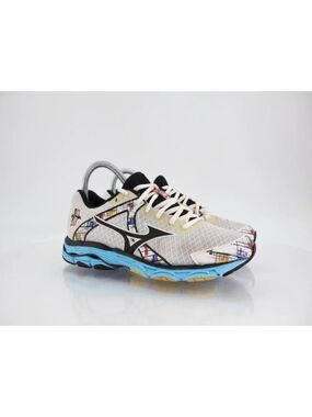 Mizuno Wave Inspire 11 Running Shoes Womens Size 7 M White Gray Red Blue